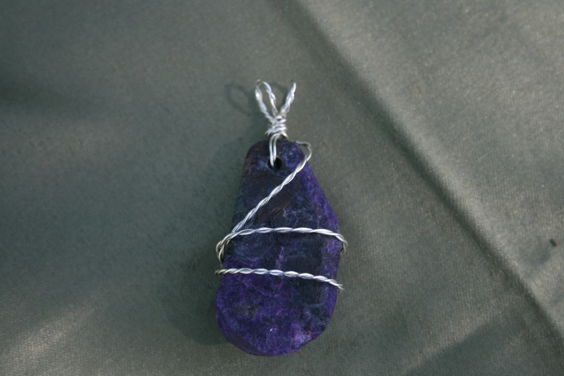 Beautiful rough Sugilite Pendant  protection and purification  4908